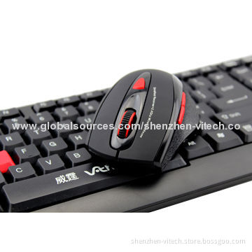 Multimedia Wireless Keyboard and Mouse Combo, Ergonomic Design, 10m Working Distance